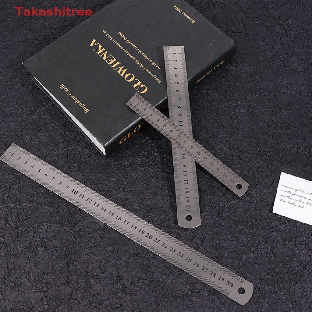 Bộ 3 Thước Kẻ Bằng Thép Không Gỉ 15cm / 20cm / 30cm Chuyên Dụng Cho Kỹ Sư / Trường Học