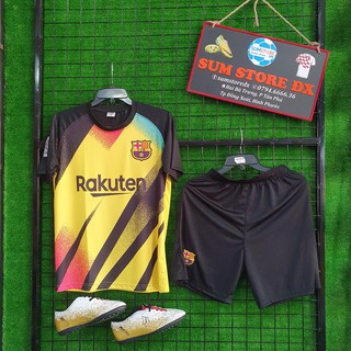 Barca vàng đen thủ môn - Áo Bóng Đá Thun Lạnh Cao Cấp