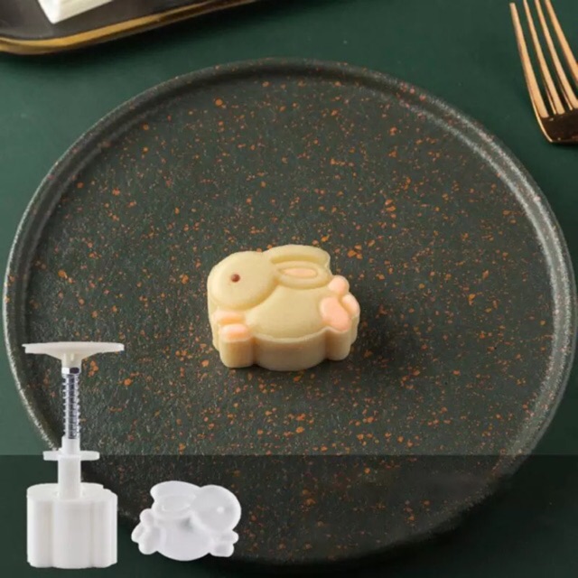 Khuôn trung thu lò xo 1 mặt thỏ 63g (M182)