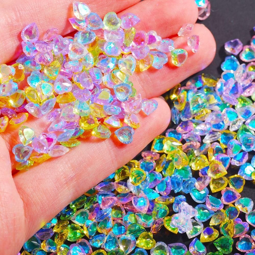 Phụ Kiện Trang Trí Móng Tay Trong Suốt Lấp Lánh Hình Chữ Nhật 3D