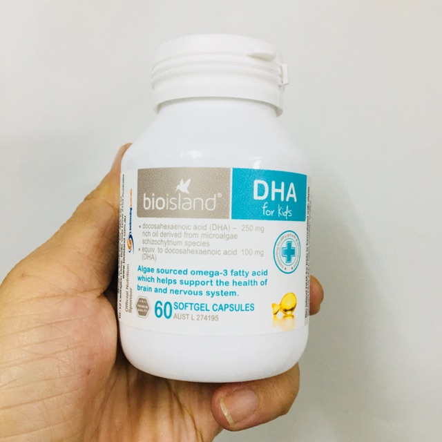 Viên uống bioisland DHA cho bé  60 viên Úc