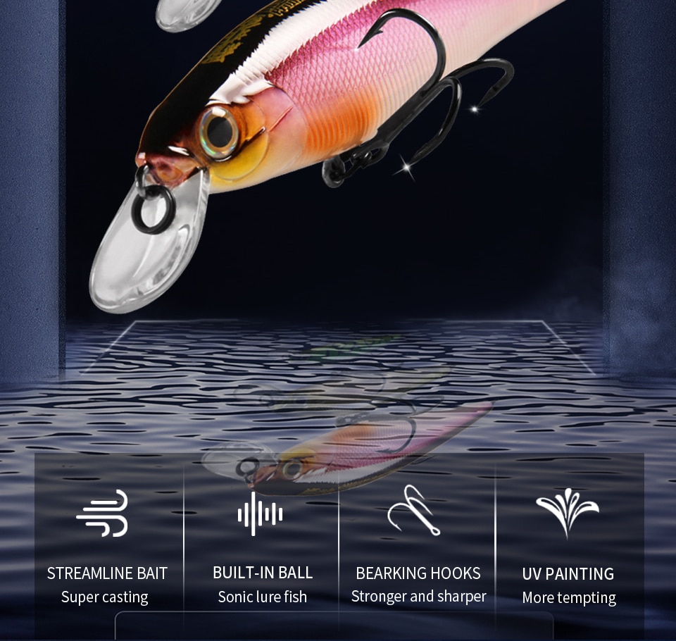 Mồi Giả Câu Cá Bằng Vonfram 95mm 14.8g 65mm 6g