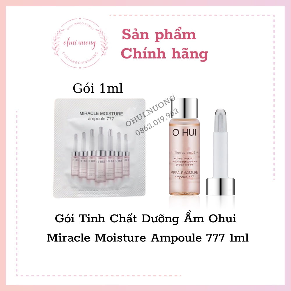 Gói Tinh Chất Dưỡng Ẩm Ohui Miracle Moisture Ampoule 777 1ml