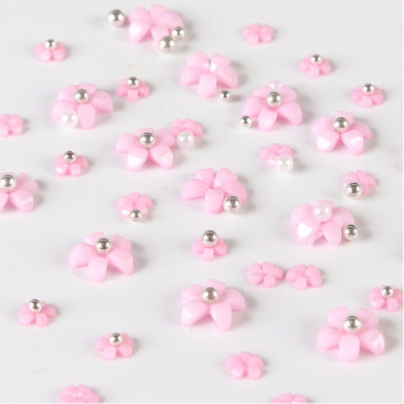 ✿ Miếng Dán Trang Trí Móng Tay Hình Hoa 3D Bằng Acrylic Nhiều Màu Xinh Xắn Cho Nữ