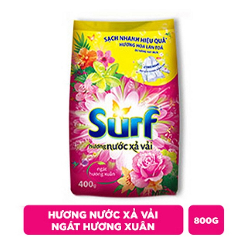 [Hoả Tốc] Bột giặt SURF Hương Nước xả Vải Ngát Hương Xuân Hồng 800g 800 g