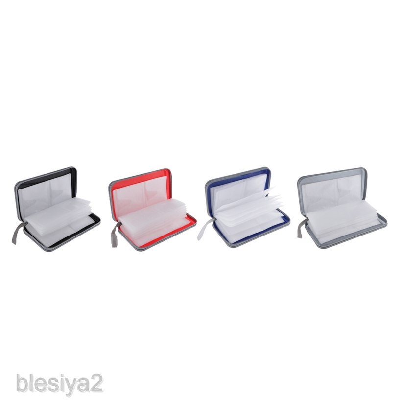 80 Capacity CD Disc Carry Case Holder DVD Protector Storage Bag Wallet Blue