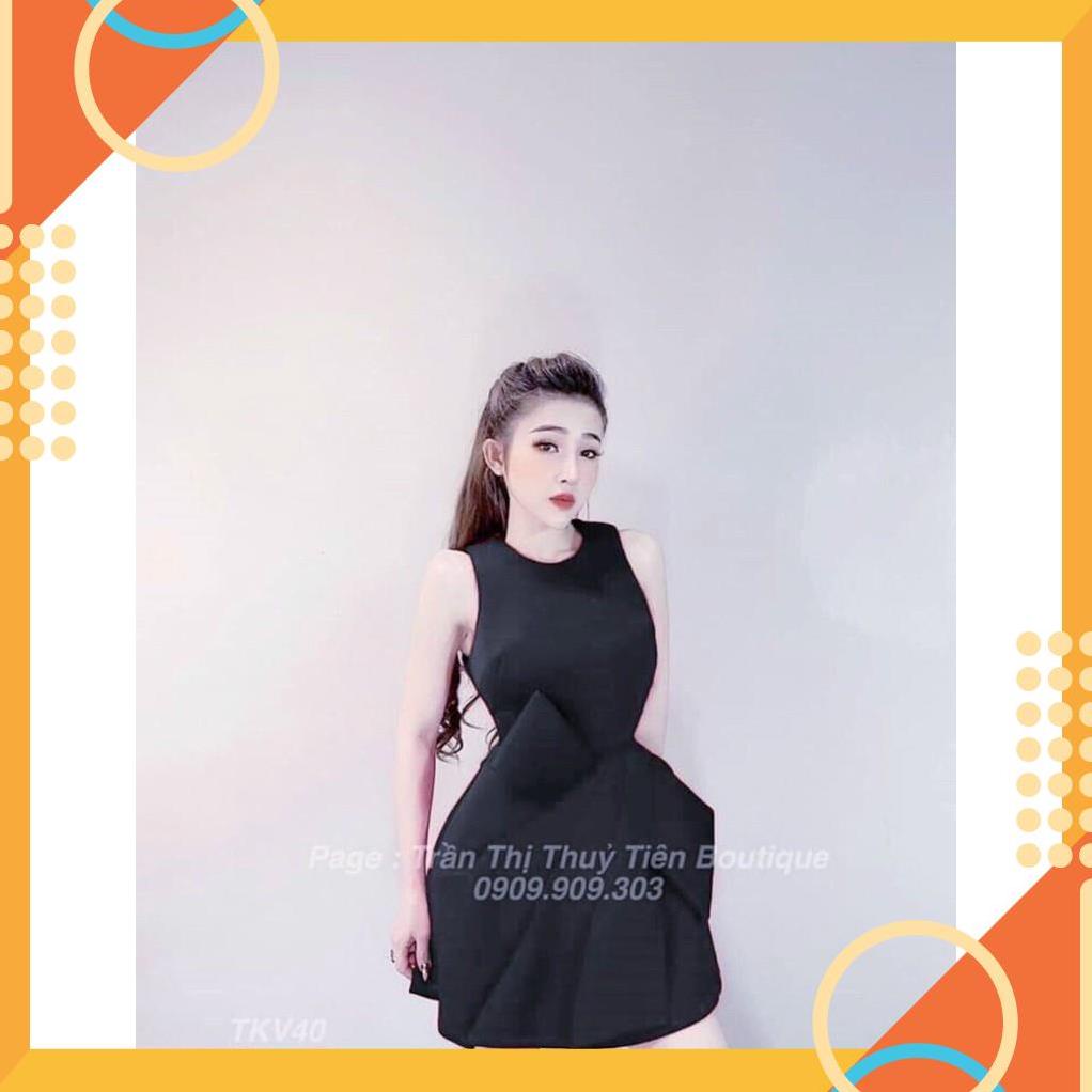 Đầm xếp ly nơ siêu xinh ( 3 màu y hình )