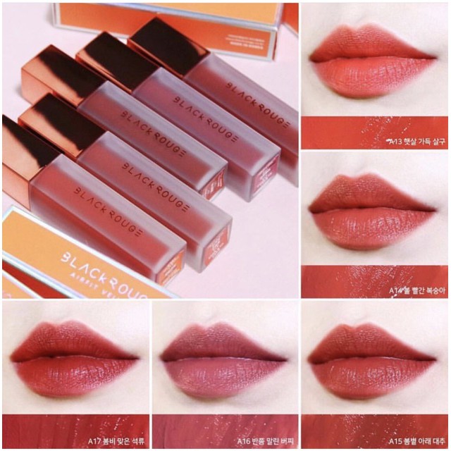 Son Black Rouge 🍁FREESHIP🍁 Son Môi Son Black Rouge Air-Fit Velvet Tint (A01 đến A17) | BigBuy360 - bigbuy360.vn