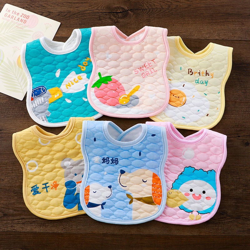 Yếm Ăn Cotton Có Thể Xoay 360 Độ Chống Thấm Nước Bọt Tiện Dụng Cho Bé