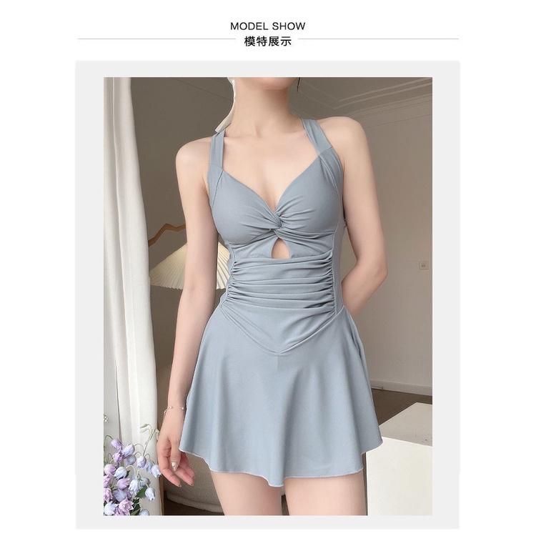 Bộ Đồ Bơi Một Mảnh Cổ Chữ v Ôm Dáng Che Bụng Quyến Rũ Cho Nữ