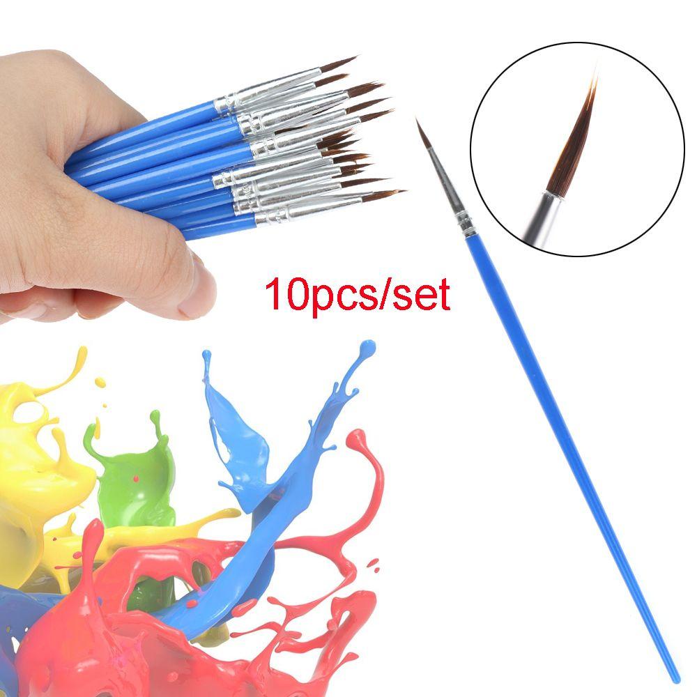 Set 10 Cọ Vẽ Tranh Sơn Dầu DIY Tiện Dụng