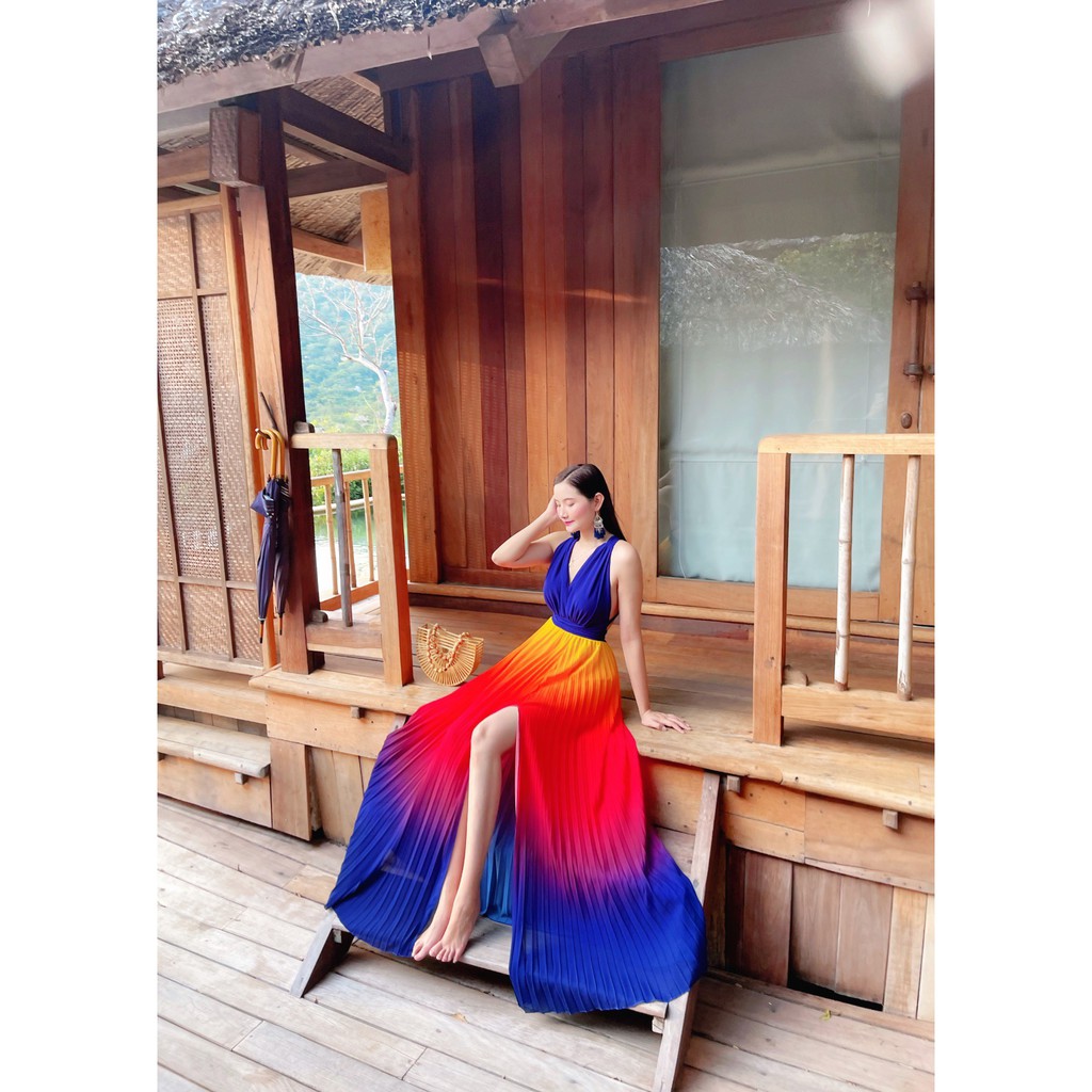 BỐNG MAXISHOP - DM161 - Dập Li Xanh Vàng Hồng Xanh
