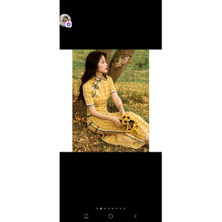sườn xám vàng live