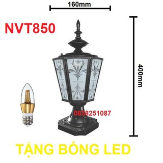 Đèn trụ cổng netviet - tặng kèm bóng led - đèn tường - đèn trụ