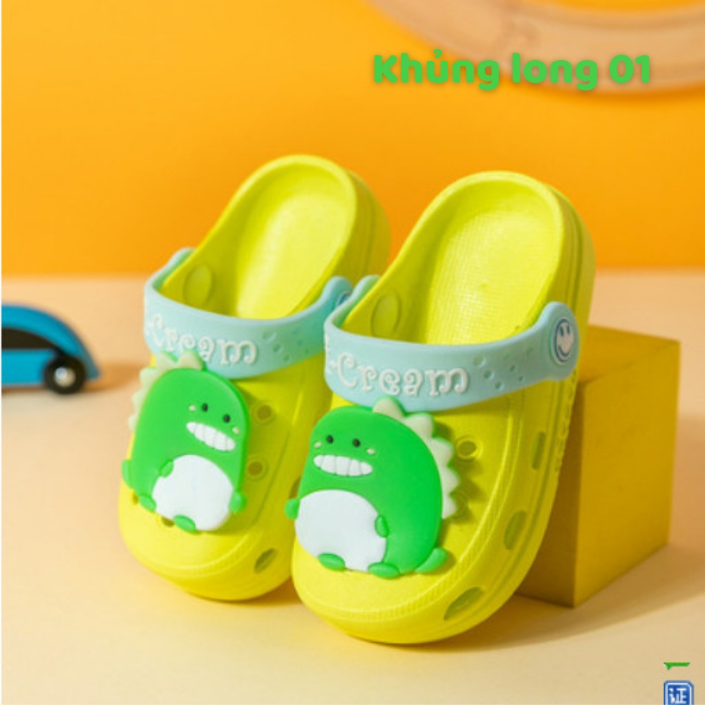Dép Sục Cross Cho Bé Hình Captain - Thỏ Cà Rốt - Khủng Long, Size Từ 1- 3 Tuổi, Siêu Mềm, Êm Chân
