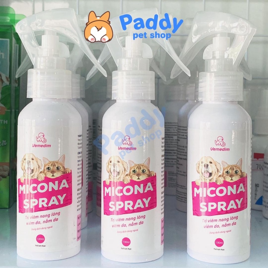 Xịt Ngừa Nấm Micona Spray Cho Chó Mèo (100ml)