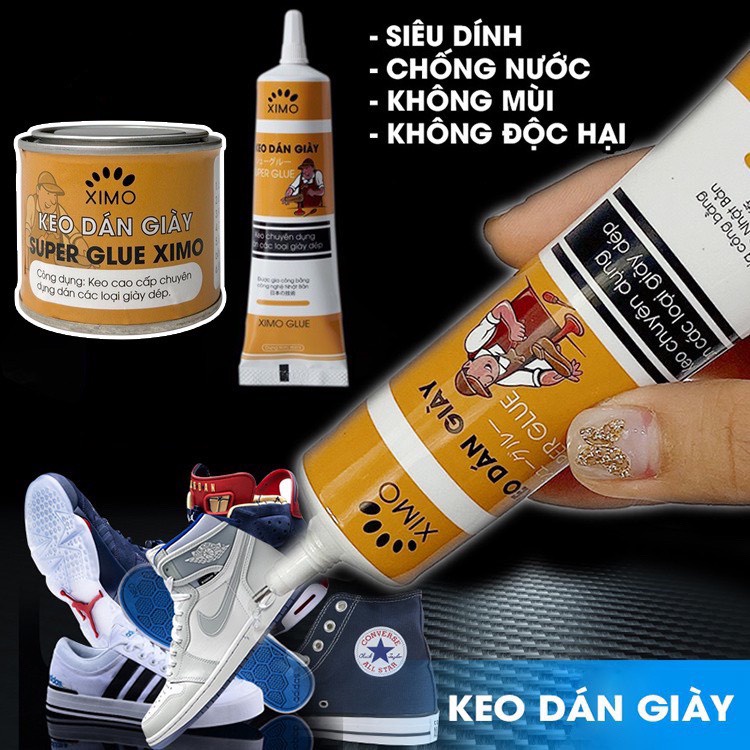 Keo dán giày thể thao siêu dính dùng nhiệt trong suốt SHOES CARE không tổn thương da X5