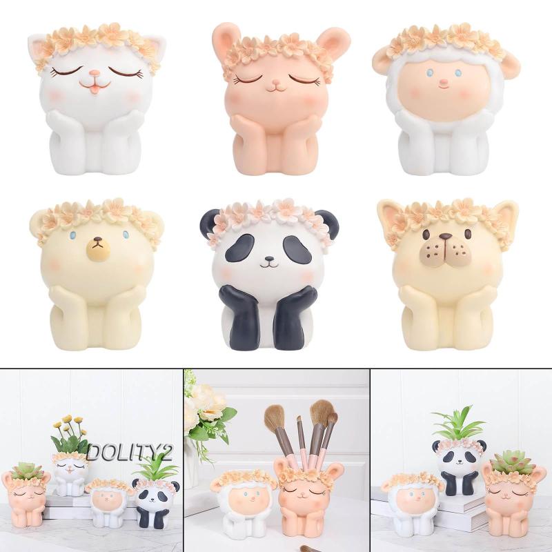 [Dolity2] Bình Cắm Hoa Để Bàn Có Lỗ Thoát Nước Và Giá Đỡ Bút Cho Nhà Ở