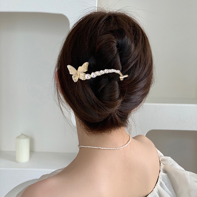Kẹp Tóc Hình Bướm Chất Liệu Hợp Kim Thiết Kế Tinh Tế Đơn Giản