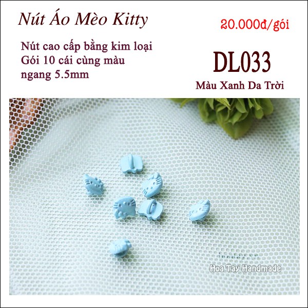 Nút Áo Siêu Nhỏ Hình Mèo Kitty - Nút Áo Cao Cấp cho búp bê, thú bông nhí DL033