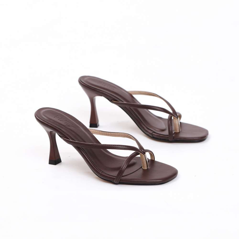 Guốc Cao Gót 7cm Gót Nhọn Xỏ Ngón Pixie X704