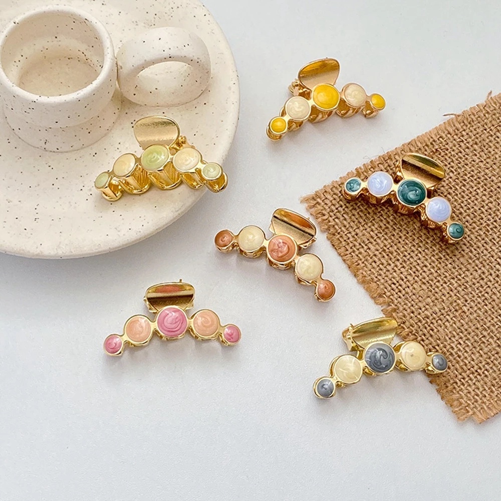 Kẹp Tóc Kim Loại Thiết Kế Hình Học Đơn Giản Thanh Lịch Cho Nữ