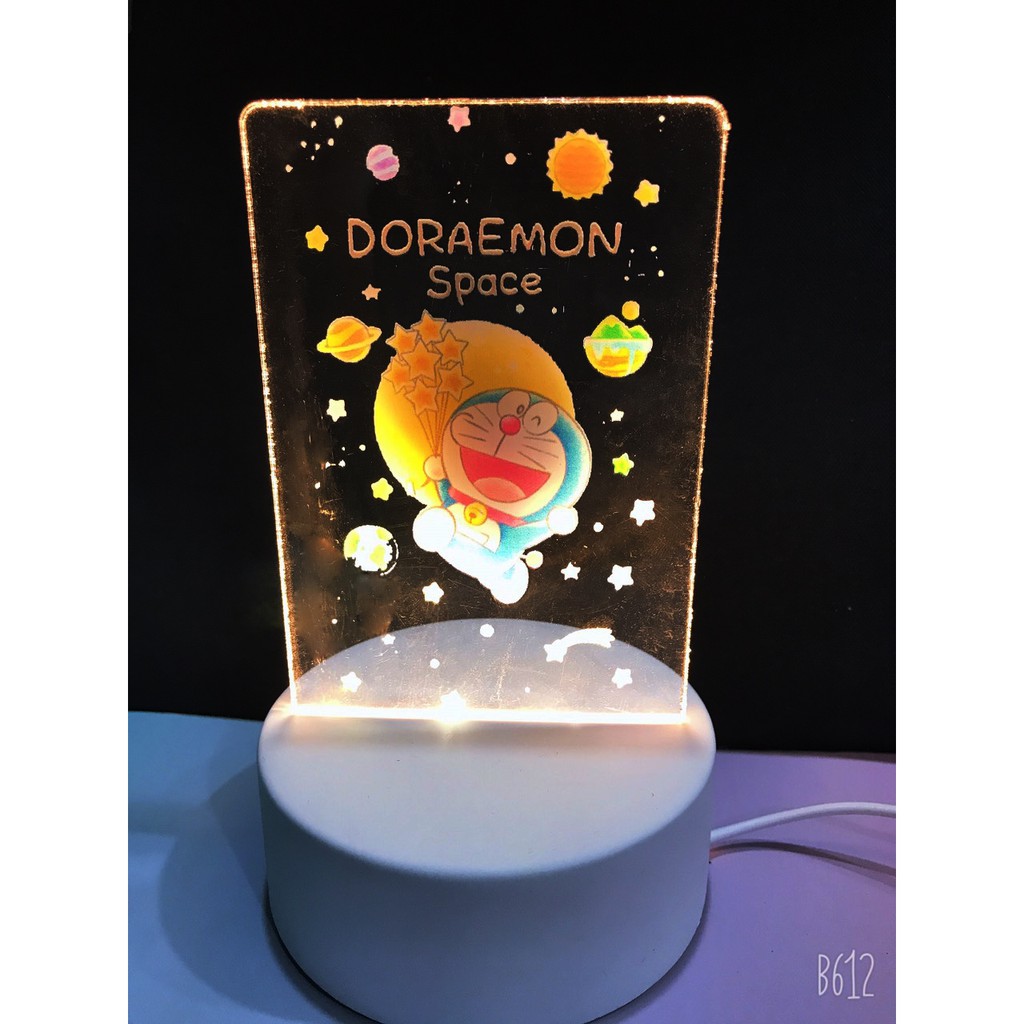  Đèn Led 3D doremon DLI20 Đèn Ngủ 3D Sáng Tạo cute dễ thương