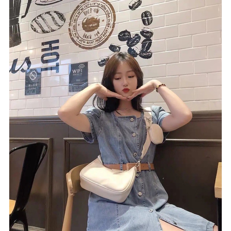 Set túi hobo bằng da mềm mịn (kèm hình thật)-MS09