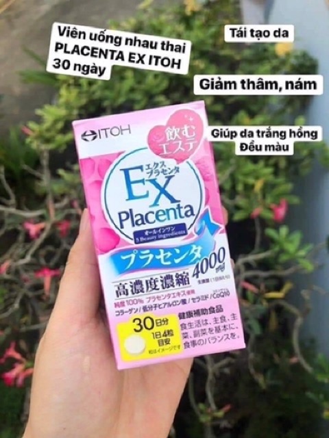 [ Date 2024 ] Viên uống nhau thai cừu EX Placenta Itoh 4000mg | Thế Giới Skin Care