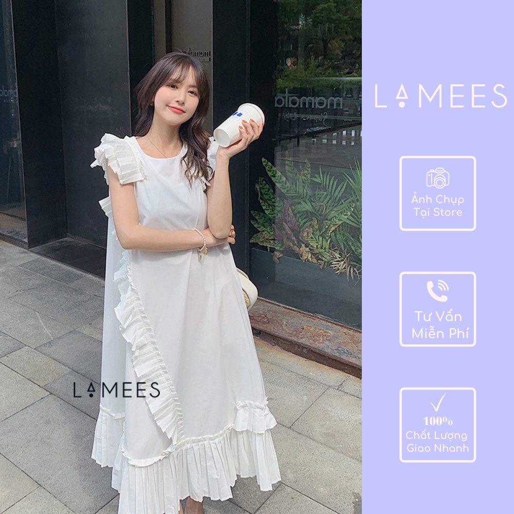 LINI DRESS - Váy xếp nếp cổ tròn - ẢNH CHỤP THẬT