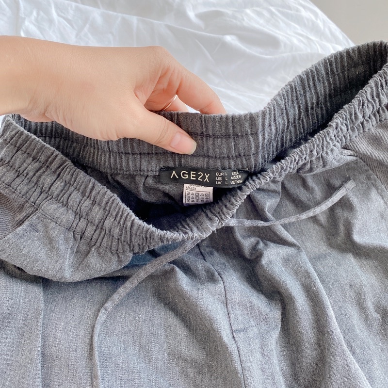 Quần jogger nữ unisex AGE2X hàng VNXK chất kaki cotton mềm mát, phối sọc gân tệp màu co giãn tốt, phù hợp cho nam và nữ