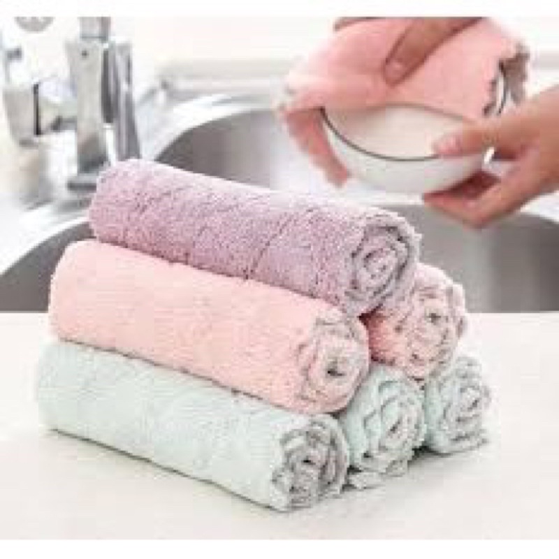 Bộ 10C Khăn lau đa năng giá rẻ Mix màu ngẫu nhiên Loại 1 xịn