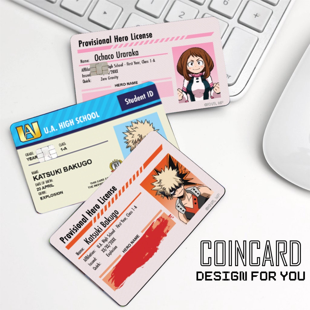 Miếng dán thẻ Học Viện Anh Hùng  (Sticker dán Thẻ ATM, Debit ,Thẻ Từ, Thẻ Chung Cư) | COINCARD