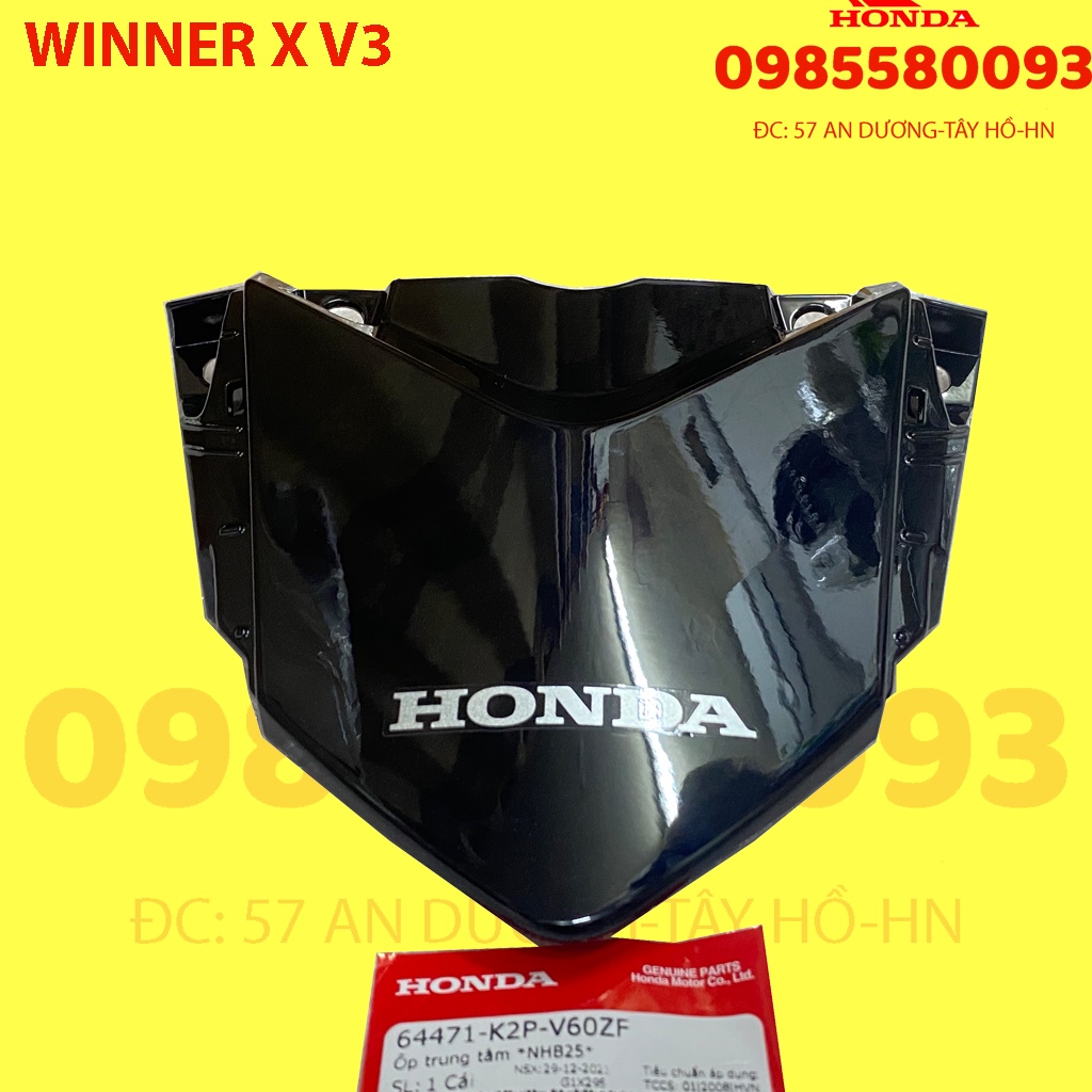 DÀN ÁO, NHỰA NHÁM WINNER X V3 MÀU ĐEN BÓNG, CHÍNH HÃNG HONDA