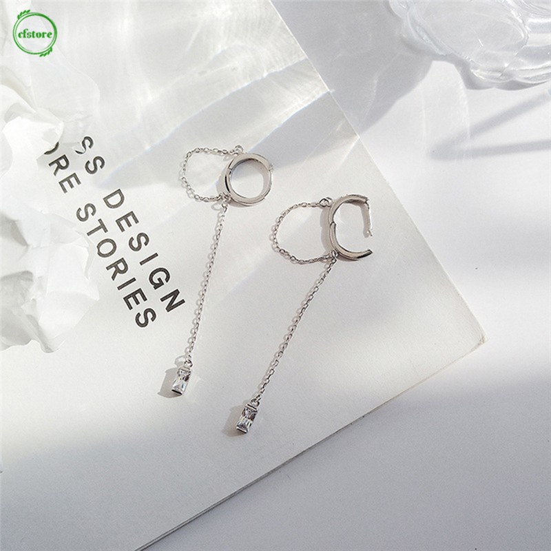 1 Khuyên Tai Nữ Dáng Dài Đính Đá Thời Trang