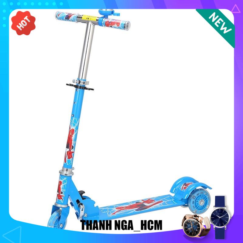 Xe trượt SẮT scooter 3 bánh phát sáng, ( Hồng, xanh) (HỒ CHÍ MINH)