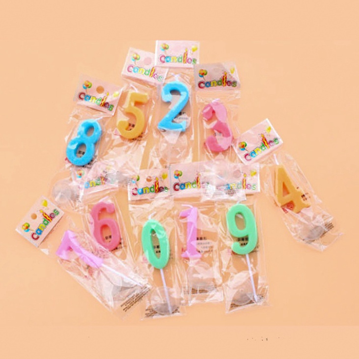 nến số bánh kem sinh nhật [FREESHIP❤️] hộp 20 nến số mix màu siêu rẻ đẹp