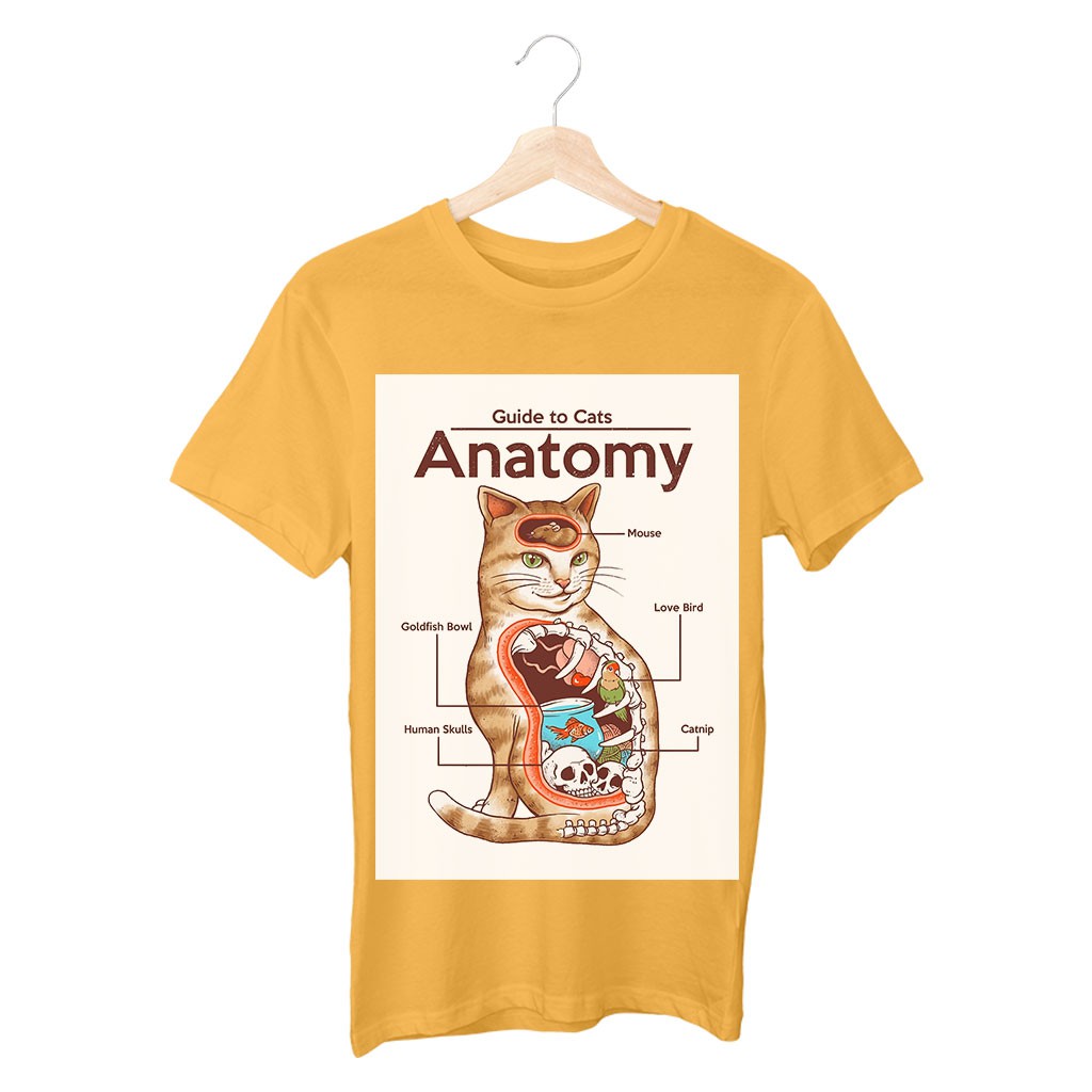 Áo phông đi chơi nữ cotton Guide to Cat Anatomy cấu tạo của mèo năng động, sáng tạo, trẻ trung, đáng yêu CAT20210028