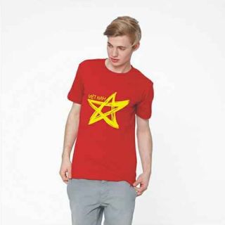 Áo Lá Cờ Việt Nam Ngôi Sao Có Chữ Việt Nam, Hàng Chất Lượng