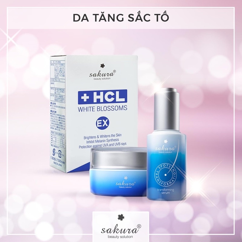 Viên uống giảm nám chuyên sâu Sakura White Blossoms HCL Ex