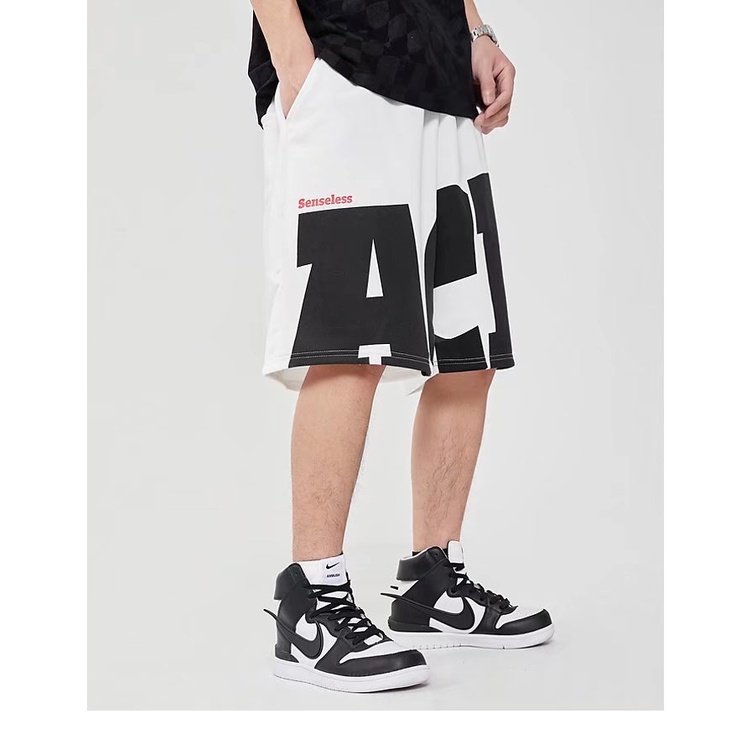 Quần Short Thể Thao Ống Rộng In Chữ Thời Trang Nhật Bản Cho Nam Cỡ M-3XL