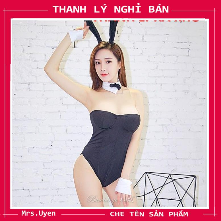 Bộ đồ ngủ nữ cosplay sexy Thỏ Bunny gợi cảm fullset gồm bộ body 1 mảnh kèm tai thỏ - Mã T1300 | BigBuy360 - bigbuy360.vn