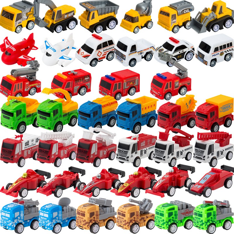 Đồ Chơi Chạy Đà Mini - Mô Hình Xe Ô Tô Máy Bay Xe Nông Trường Nhiều Màu Sắc Dành Cho Bé Trai Từ 2 Tuổi