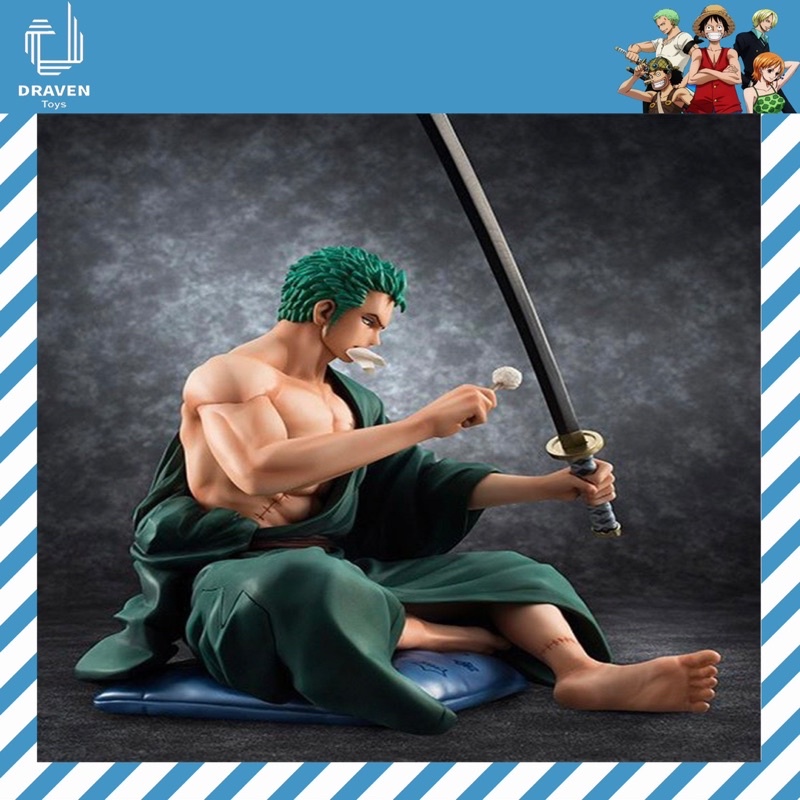 Mô hình One Piece Zoro POP ngồi lau kiếm cao 15cm