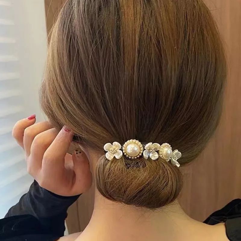 Kẹp Cột Búi Tóc Đính Đá Phong Cách Hàn Quốc Siêu Xinh