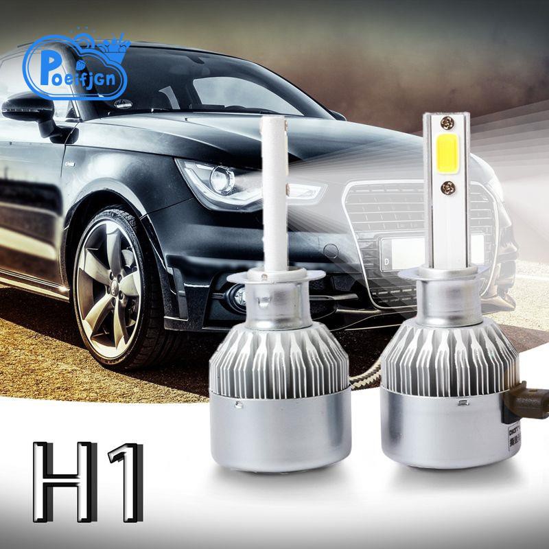 New 2pcs C6 LED Car Headlight Kit COB H1 36W 7600LM White Light Bulbs