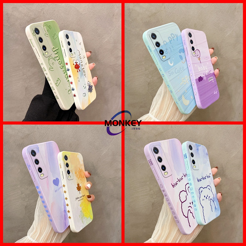 ốp lưng Vivo Y20 ốp lưng Vivo Y20S ốp lưng Vivo Y12S Ốp Lưng Điện Thoại Silicone Mềm Chống Sốc Họa Tiết Tranh Sơn Dầu Cho Vivo Y20 Y20S V2029 V2026 Y12S