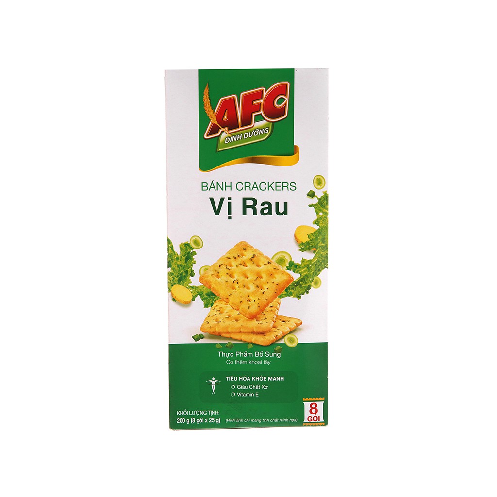 Bánh quy  vị rau AFC hộp 200g hsd 2021