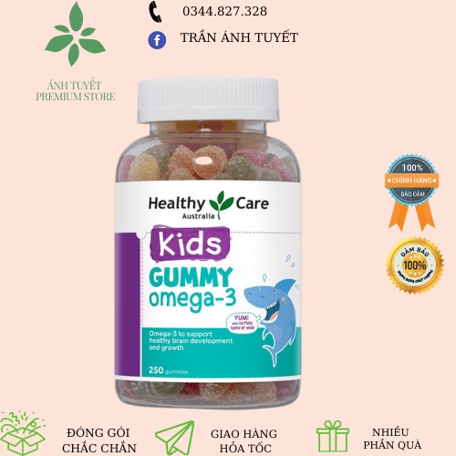 Healthy Care Gummy Omega 3 – Kẹo dẻo bổ sung Omega 3 cho bé của Úc