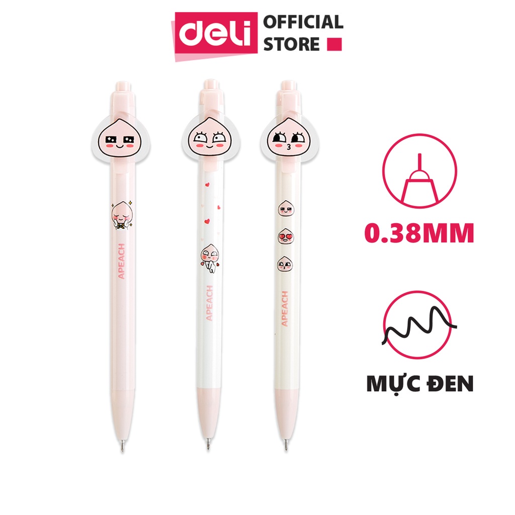 BÚT MỰC GEL KAKAO FRIENDS DELI - NGÒI 0.38MM - A487